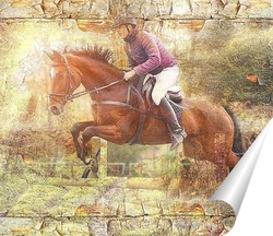   Постер конный спорт