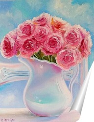  Постер Розы в вазе 