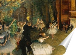   Постер Репетиция балета на сцене (ок.1874)