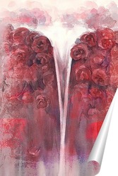   Постер Водопад роз