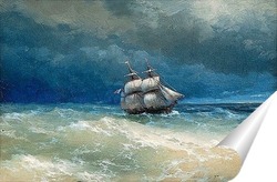  Постер Прибрежная сцена во время шторма