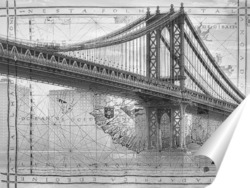   Постер Манхэттенский мост