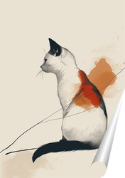   Постер кошка