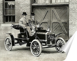   Генри Форд в своём автомобиле,1896г.
