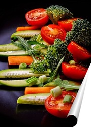   Постер Салат из свежих овощей ( вертикальный)