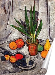   Постер Натюрморт с фруктами и растением, 1914-1915