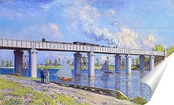   Постер Железнодорожный мост в Аржантее, 1873