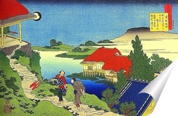  Отражение Фудзи на поверхность воды, вид горы Мисака в Косю