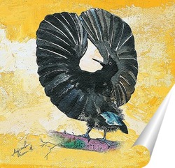   Постер Райская черная птица