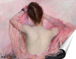   Постер Красота с розовой вуалью