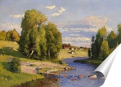   Постер Летний пейзаж с рекой