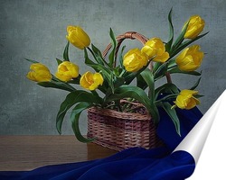   Постер С желтыми тюльпанами