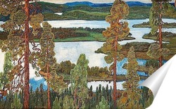   Постер Летний пейзаж  Норланд