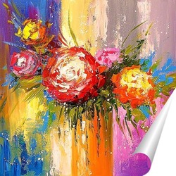   Постер Букет ярких цветов