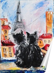   Постер Кошки в Париже