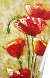   Постер Интерьерная картина "Красные маки"