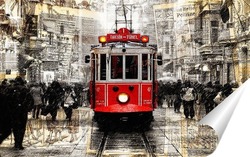   Постер Трамвай и дождь
