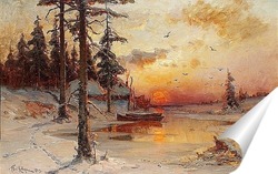  Зимний вечер на озере , 1887