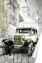   Постер Old retro car