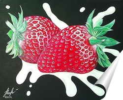  raspberry on white background
