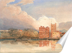   Постер Вид на Ламбетский дворец на Темзе