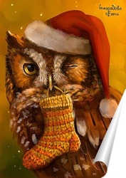   Постер Новогодняя сова