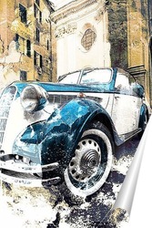   Постер Ретро машина