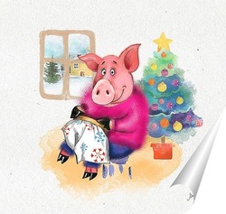   Постер Свинка