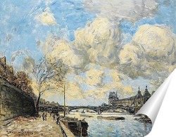   Постер ПАРИЖ, Сена и Лувр