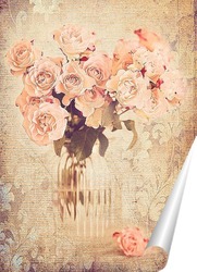   Постер Букет нежных роз