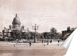   Постер Исакиевский собор и Медный всадник 1907  –  1912 1912 Россия 1912 Санкт-Петербург 1912 Адмиралтейски