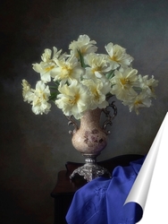   Постер Натюрморт с букетом желтых тюльпанов