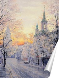   Постер Москва зимняя