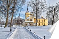   Постер В Павловске зима. Крепость Бип в парке Мариенталь.
