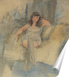   Постер Женщина, сидящая