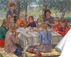  Дети с санками