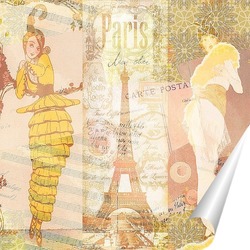   Постер Парижская ретро мода