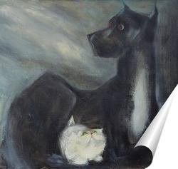  Портрет черной кошки 