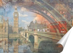   Постер  Биг Бен с мостом