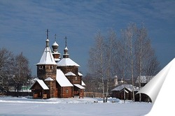  Новодевичий монастырь в ночи