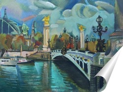   Постер Париж. Мост Александра III