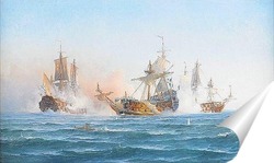   Постер Корабль Wachtmeisters битве против русской эскадры 1719