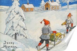   Постер Рождественские гномы.