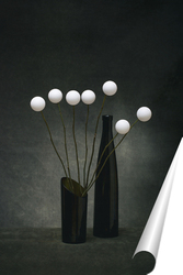   Постер Этюд с букетом белых шариков