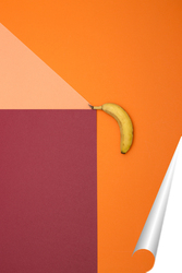   Постер Геометрический натюрморт с бананом