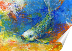   Постер золотая рыбка