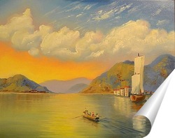   Постер Итальянский пейзаж. Вечер-Копия Айвазовского