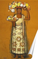   Постер Женщина с цветами