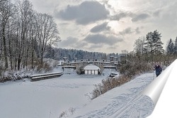   Постер Зима в Павловске. Висконтиев мост.