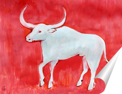   Постер Белый бык